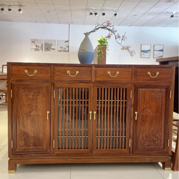 【江濠】刺猬橴檀餐边柜茶水柜鞋柜玄关储物多功能置物餐厅新中式