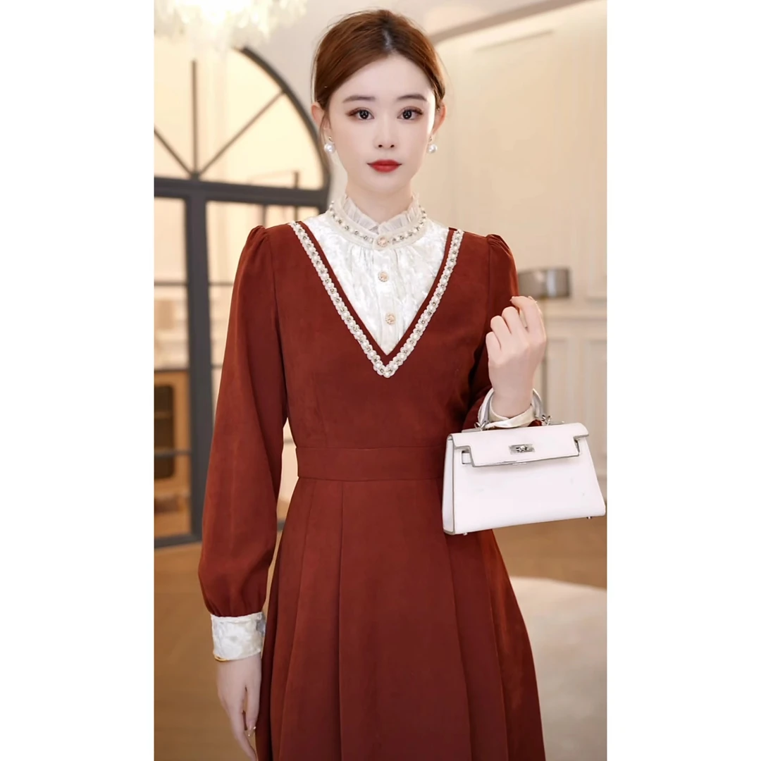 【嘉嘉JIANG】红颜知己 原创设计款优雅气质收腰连衣裙 XJ244L1003