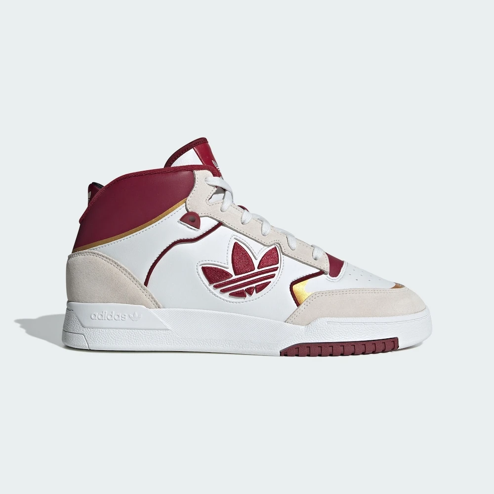adidas Drop Step XL 舒适百搭 高帮 板鞋男女同款 白红色IF4322