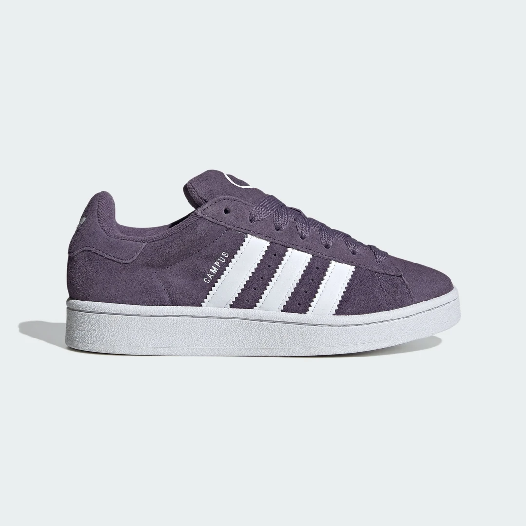adidas  Campus 舒适百搭时尚防滑耐磨低帮板鞋 女款 紫白ID7038