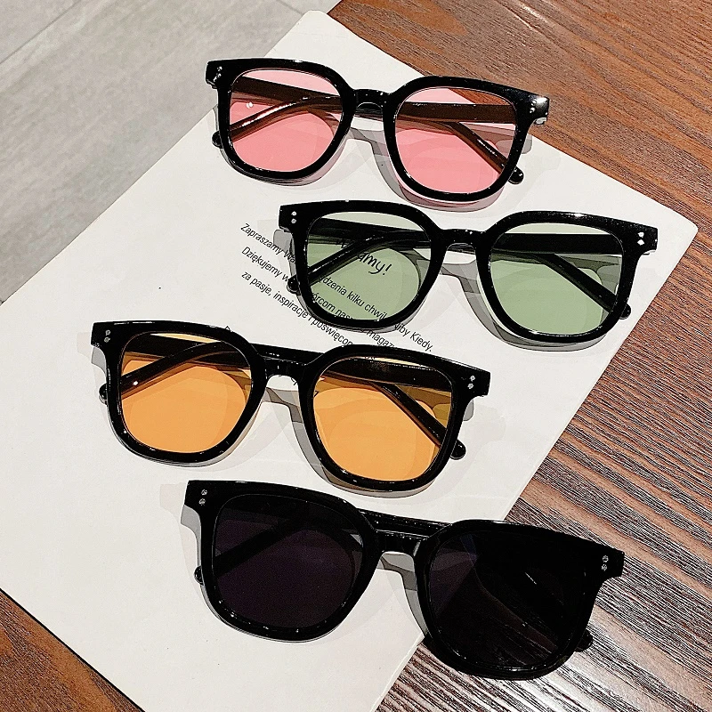 黑框茶色墨镜女高级感时尚痞帅ins男士太阳眼镜大脸显瘦个性拍照