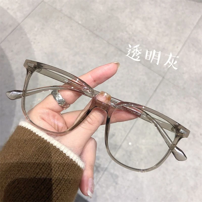 超轻茶色眼镜近视女蓝光防辐射可配有度数素颜显脸小眼睛框上新