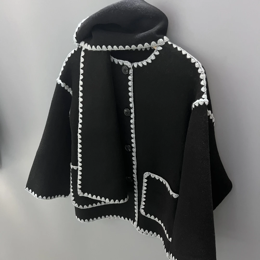 8031黑高端轻奢品牌儿童小香风外套U