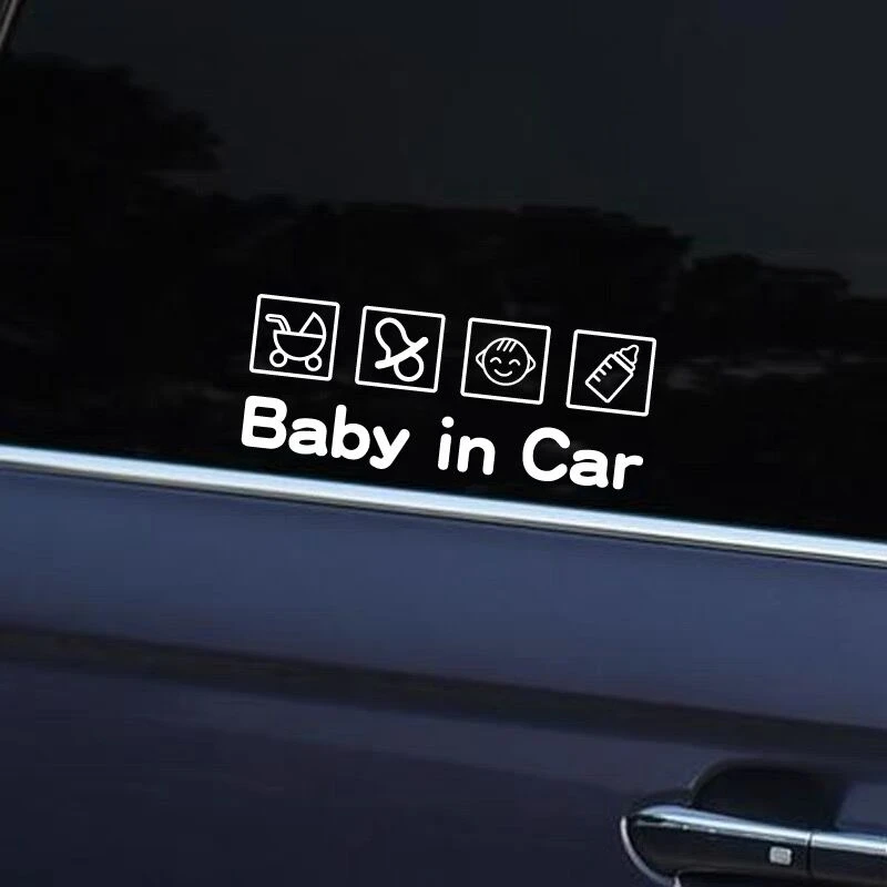 baby in car 车内有宝宝车贴保持车贴创意警示贴防水防晒反光