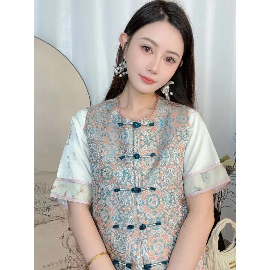 （书苒家）6688新中式国风织花马甲