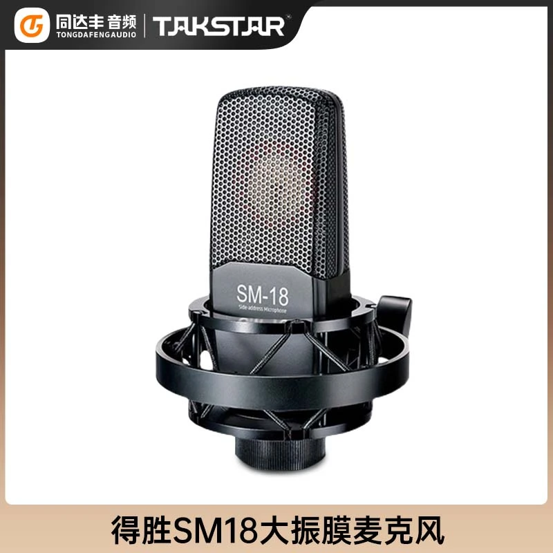 得胜SM18大震膜麦克风网红直播专业电容麦克风K歌录音录歌设备