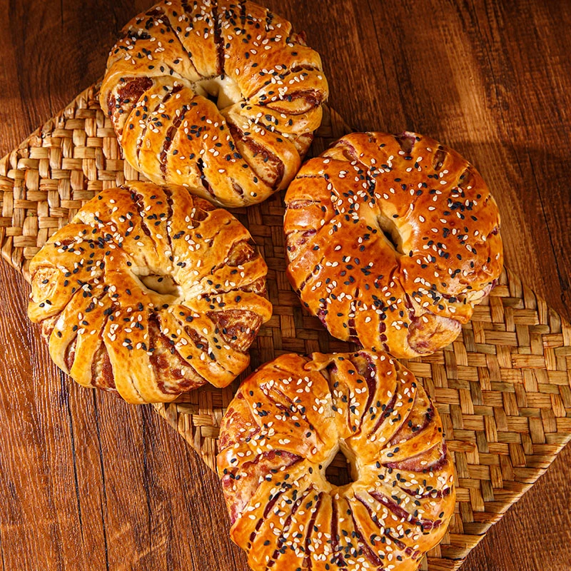 小夫紫薯圈圈红豆圈圈面包儿时回忆新鲜早餐现做老人小孩上班族