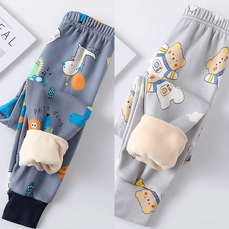 男童加绒加厚保暖裤男童秋冬季秋裤中大童内穿棉毛裤宝宝绒裤女童