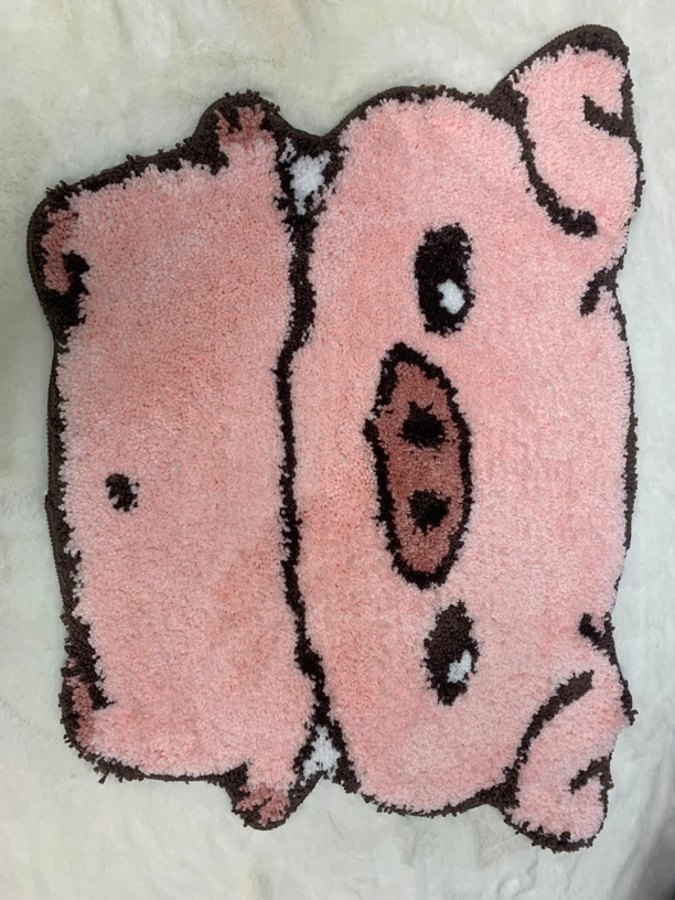 粉色小猪  45*65 地垫
