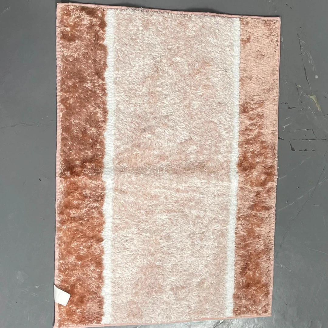 粉色渐变高低绒地垫60*90cm