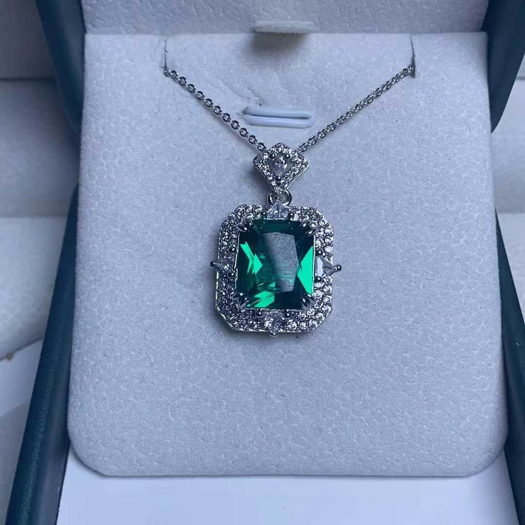 【缅甸彩色矿业】吊坠 HFSYL408绿吊坠项链