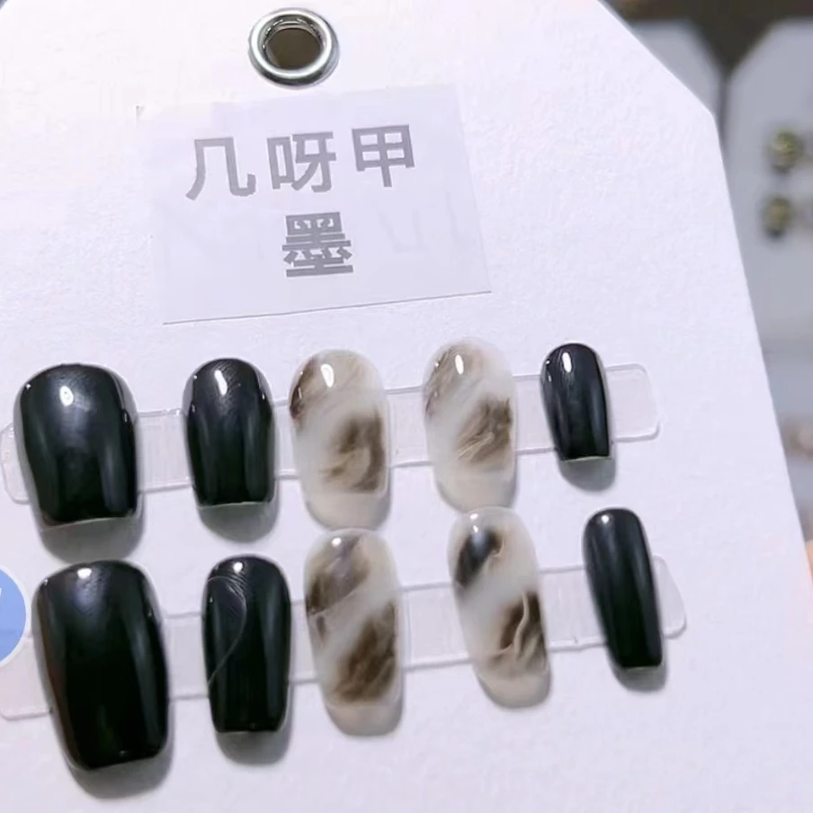 【几呀甲·墨】卡爷手作2024爆款纯手工穿戴甲