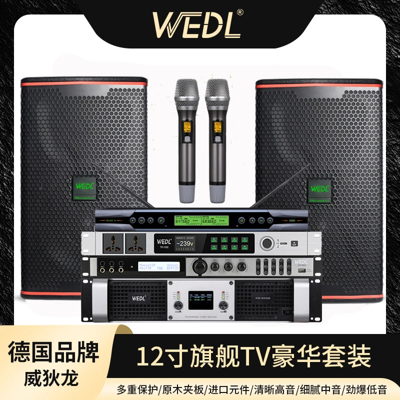 威狄龙WEDL专业音箱KP8052全钕磁12寸高端ktv套装全套