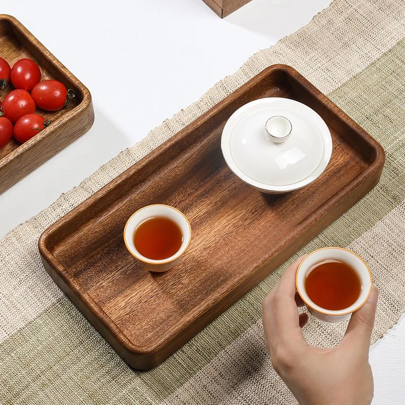 胡桃木盘子实木点心盘小吃碟零食水果盘实木长方形碟子长方钵收纳