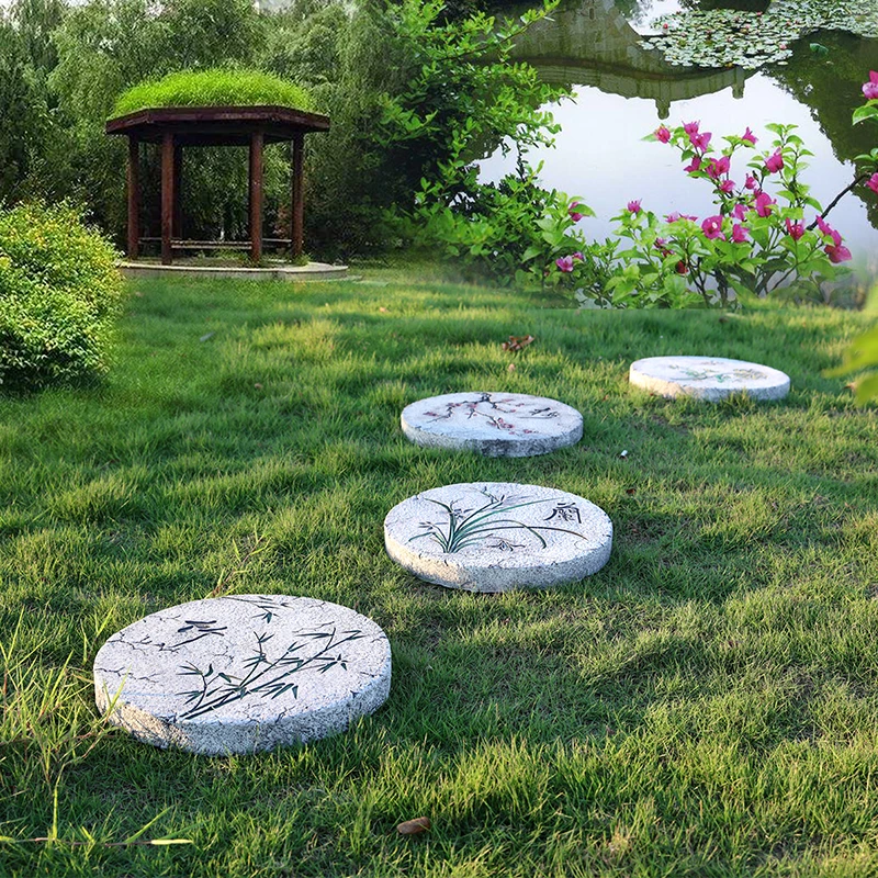 创意庭院花园铺路石别墅装饰门前汀步石户外小院子草坪垫脚踏步石