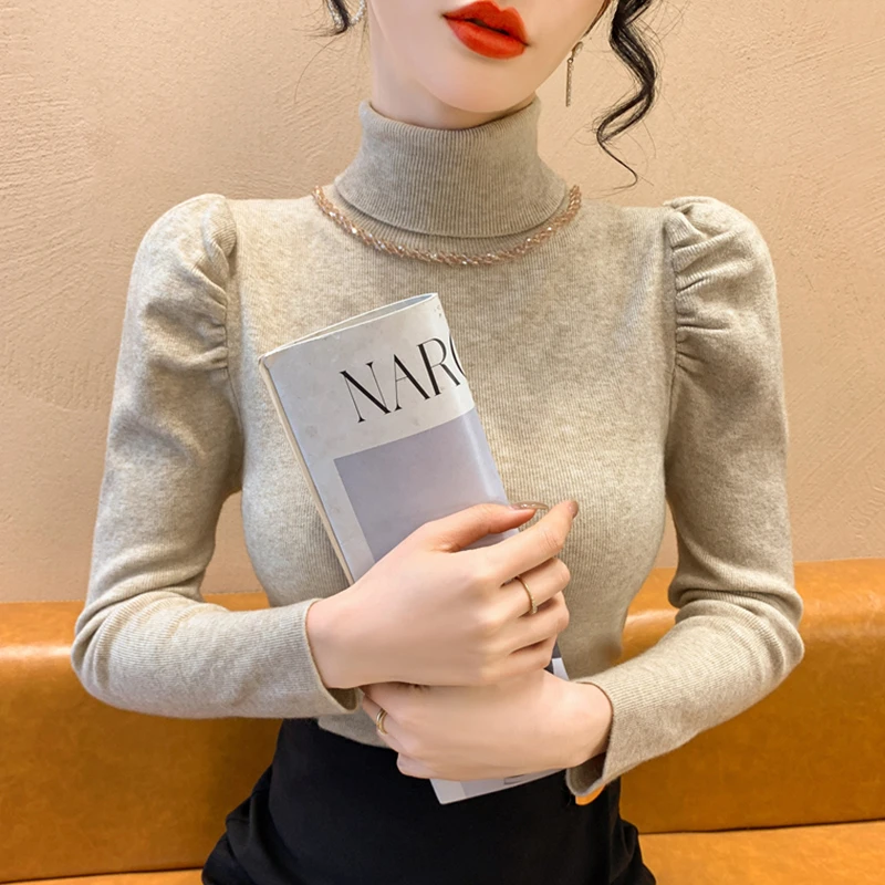 毛衣女冬季高领打底衫女士内搭2024新款上档次长袖针织衫冬装女装