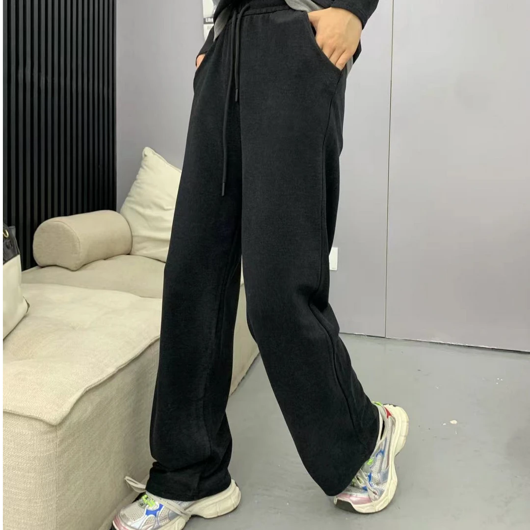 KDSY-运动直筒时尚休闲百搭高街宽松潮流德绒糯米裤