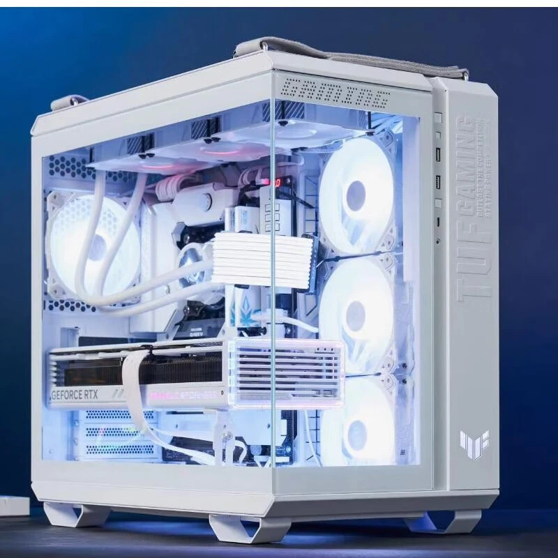 ASUS华硕 TUF GT502 无界版 黑白色 海景房侧透 电竞 台式机箱ATX