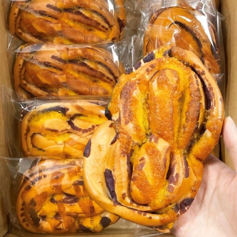 【椰蓉紫薯夹心面包】80g*10袋整箱早餐面包紫薯饱腹代餐零食营养
