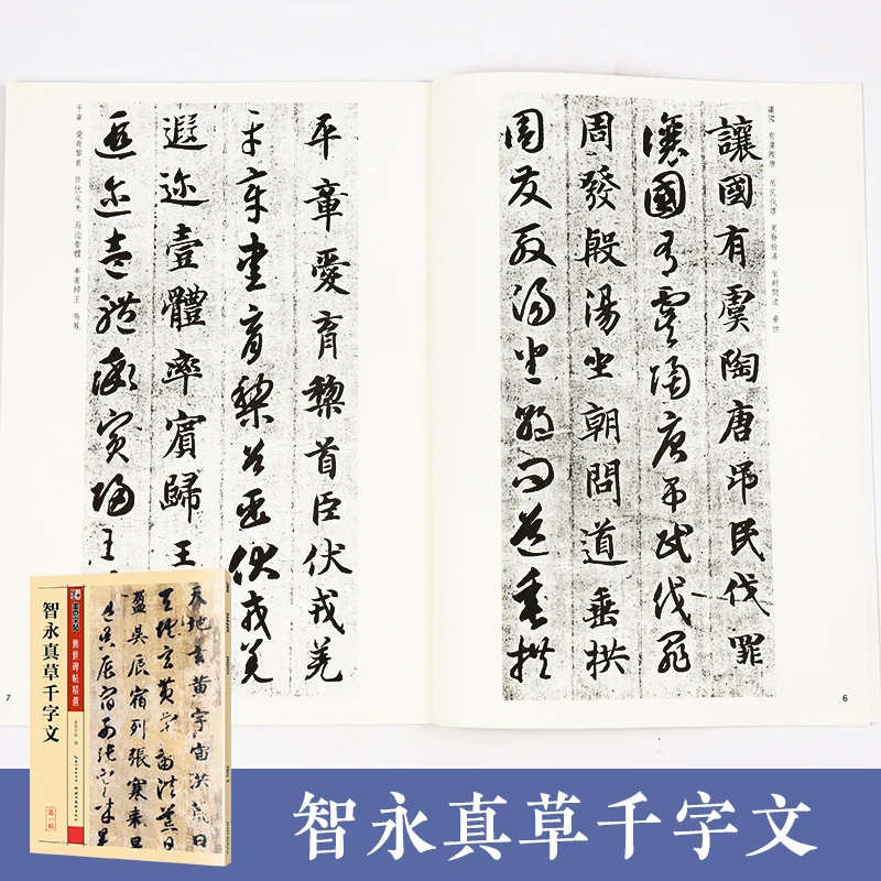 墨点草书毛笔字帖智永真草千字文书法初学入门练习原碑原帖临摹
