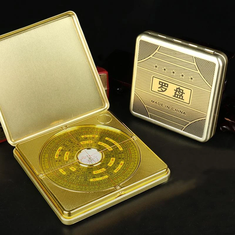 高精度罗盘随身携带初学者专业翻盖寻龙三元三合综合罗盘老式图解