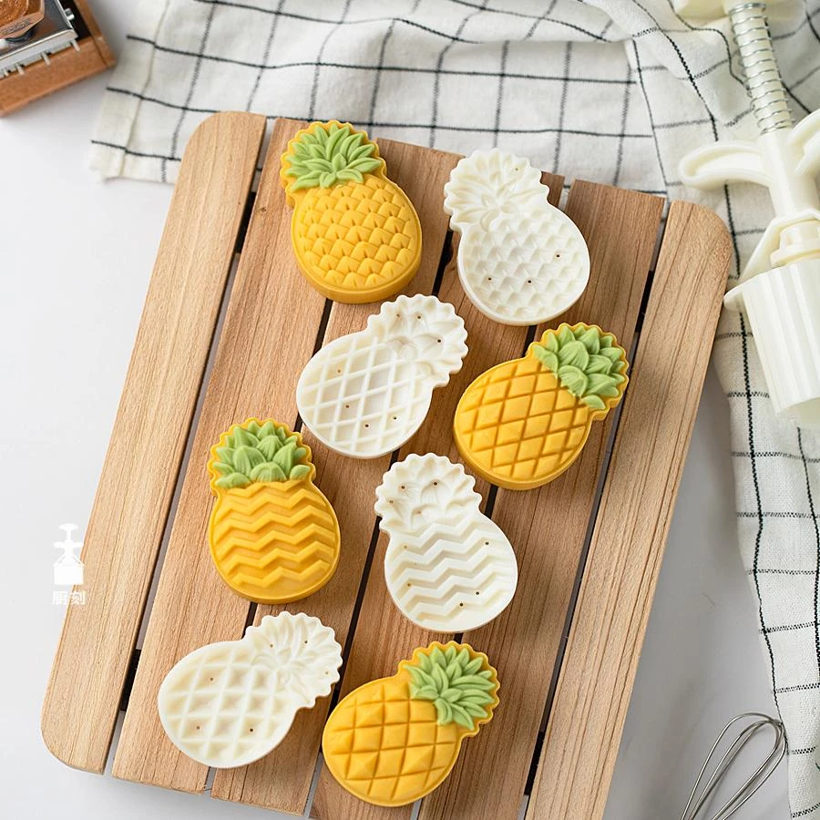 三木原创25克50g菠萝月饼凤梨酥模具流心广式绿豆糕模