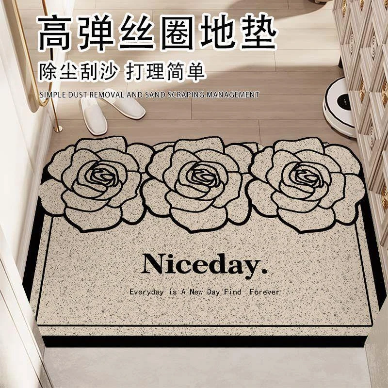 进门丝圈地垫加厚法式入户门除尘门垫家用玄关耐脏入门地毯可裁剪