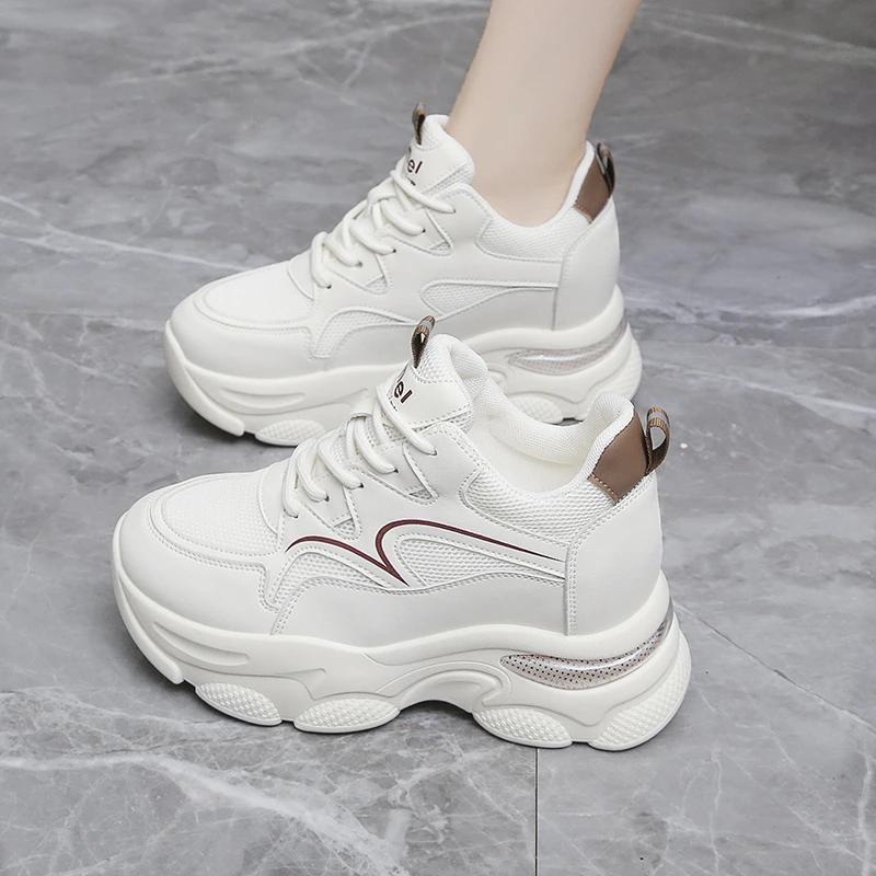 8cm内增高老爹鞋女ins网红爆款休闲运动鞋2024春秋新款百搭小白鞋