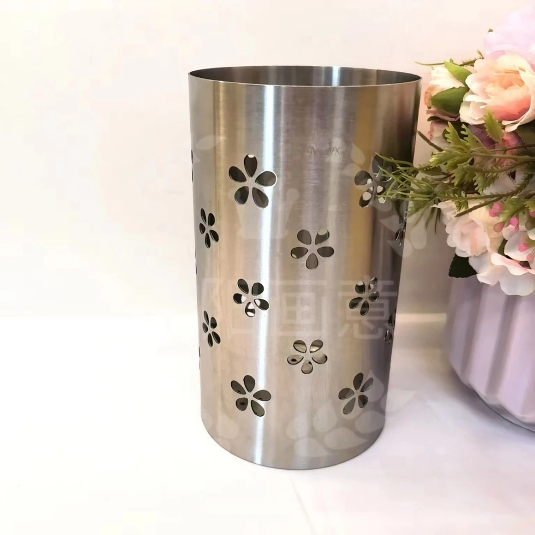 家用加厚不锈钢餐具收纳镂空筷子收纳桶沥水控水防霉不生锈不存水