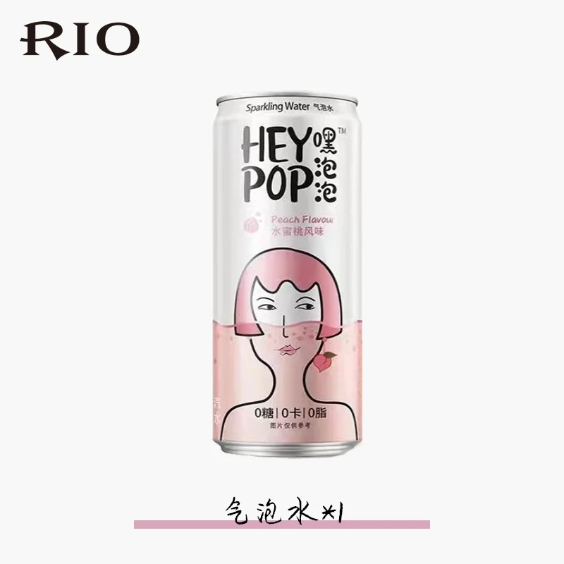 RIO锐澳heypop水蜜桃风味气泡水330ml*1罐