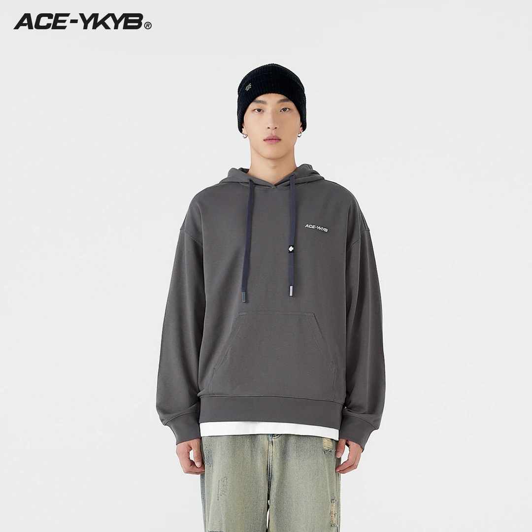 YKYB潮牌卫衣秋冬新品男女基础植绒印花简约连帽上衣 Y33NWY006