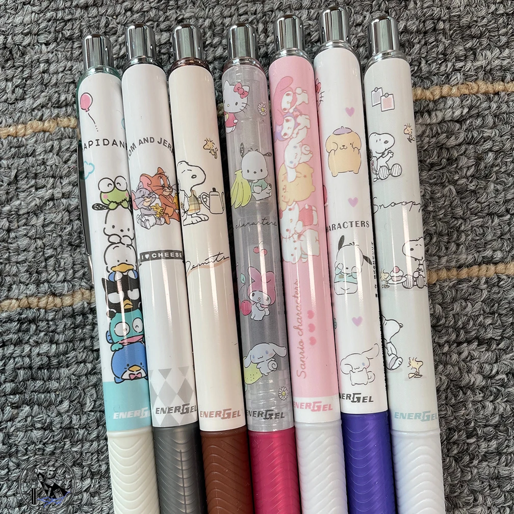 派通/pente三丽鸥新品中性笔黑色速干史努比Kitty限定款联名透明