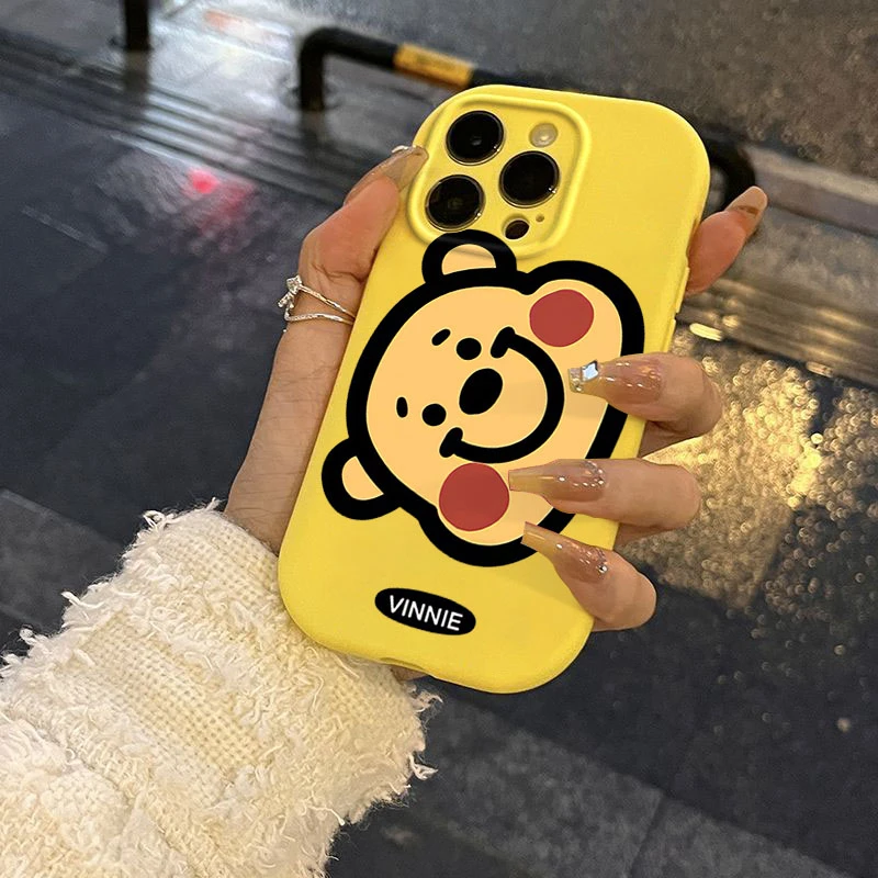 维尼熊头像适用iphone15高级苹果14Promax手机壳13软12防摔11硅胶