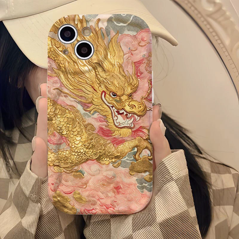 金龙传说苹果14Promax手机壳iPhone15时尚11/12新年13潮xr防摔78p