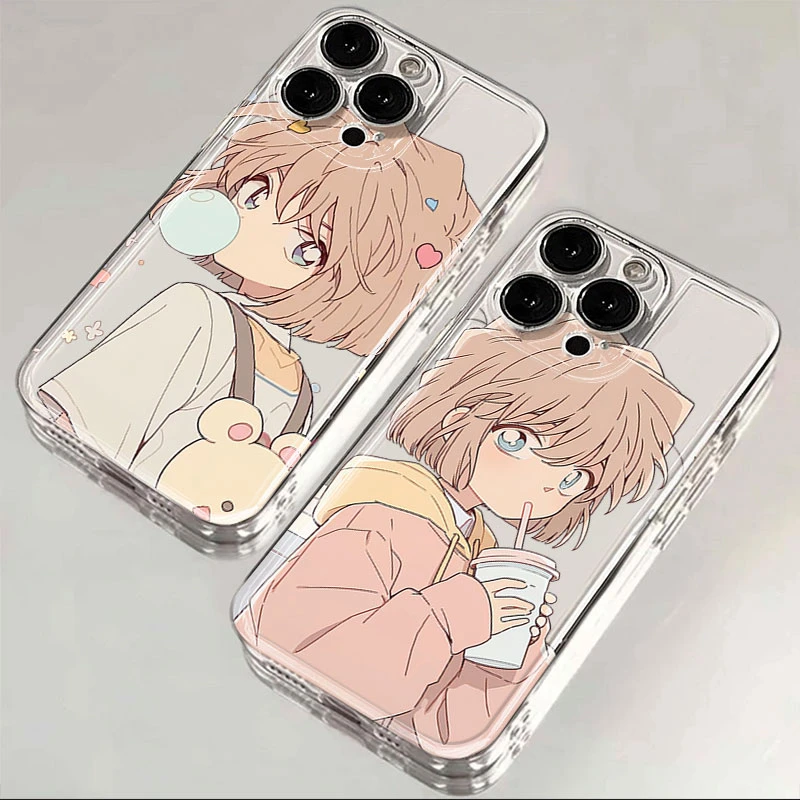 灰原哀适用iphone16pro/15手机壳苹果13/12/11透明14p卡通8情侣xr