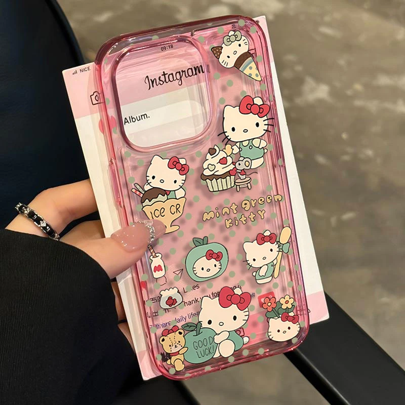 KT猫ins风适用iphone15 14promax苹果11手机壳13软胶12防摔X可爱