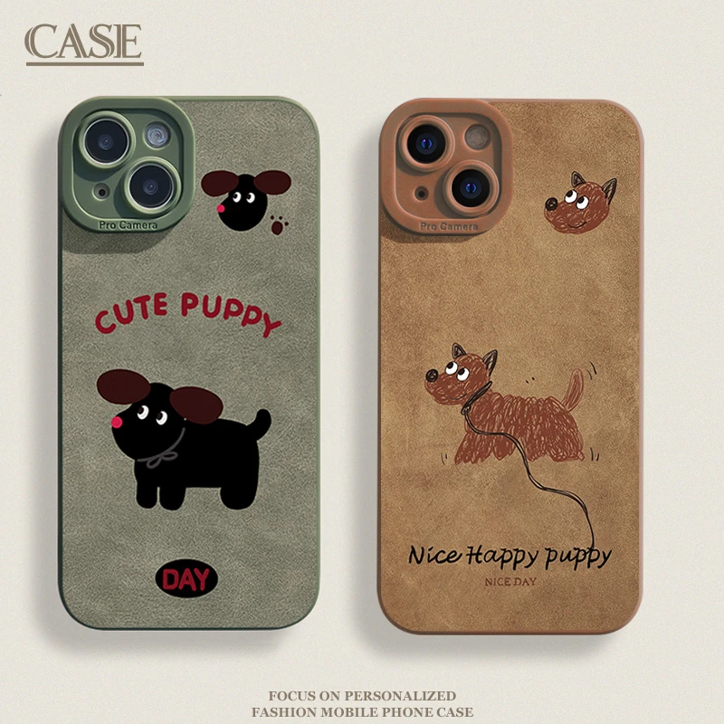 美德拉小狗适用iPhone15ProMax手机壳16苹果14硅胶13软7p12女11xs