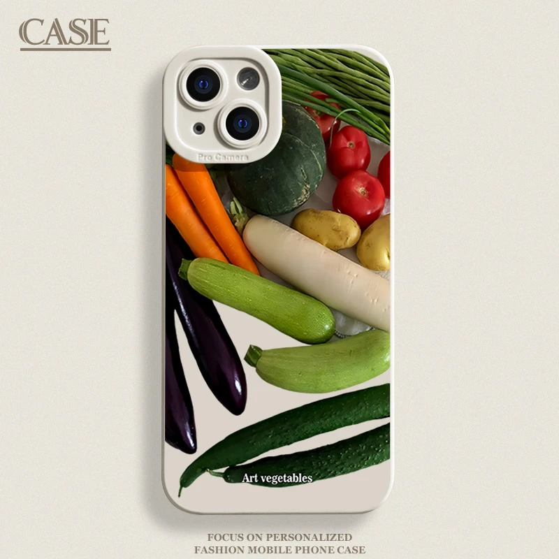 蔬菜水果适用iPhone15ProMax手机壳14苹果13硅胶12软7p8p男女11xs