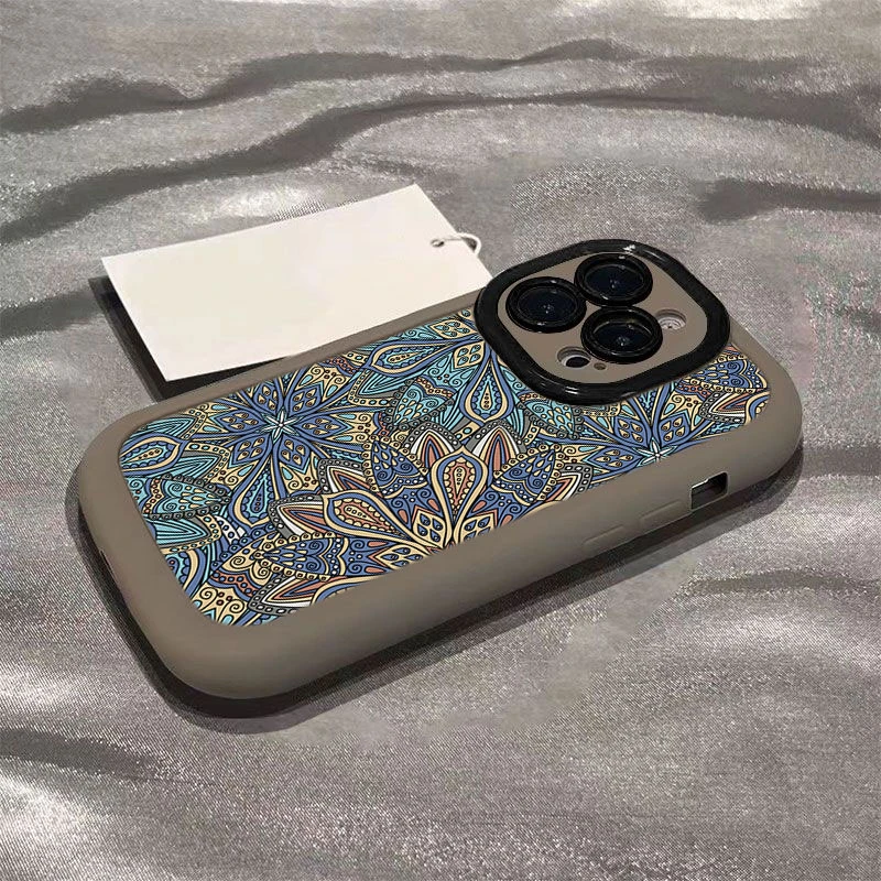 波斯米亚风适用苹果14promax手机壳iphone15全包11硅胶13p高级12p