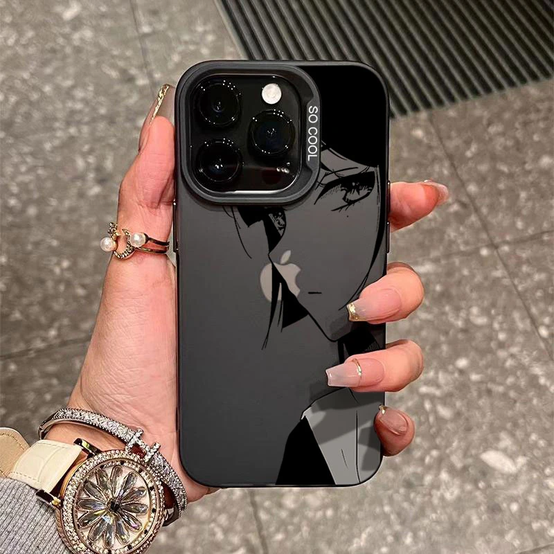 动漫女孩适用于苹果1615手机壳iphone14Promax磨砂13软胶12防摔11