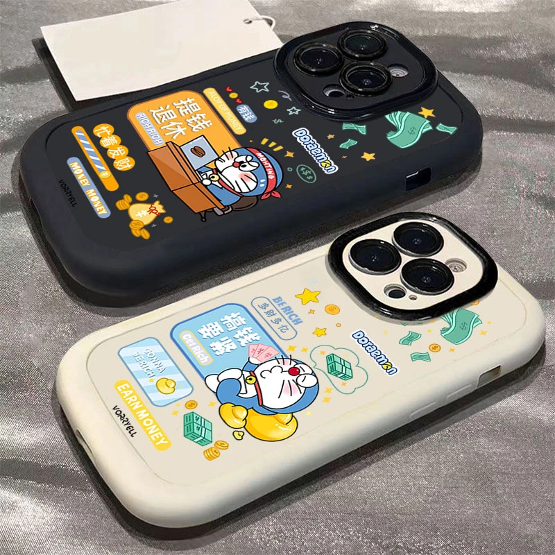 搞钱叮当猫适用iphone16苹果15Promax/14手机壳11软13p全包12mini