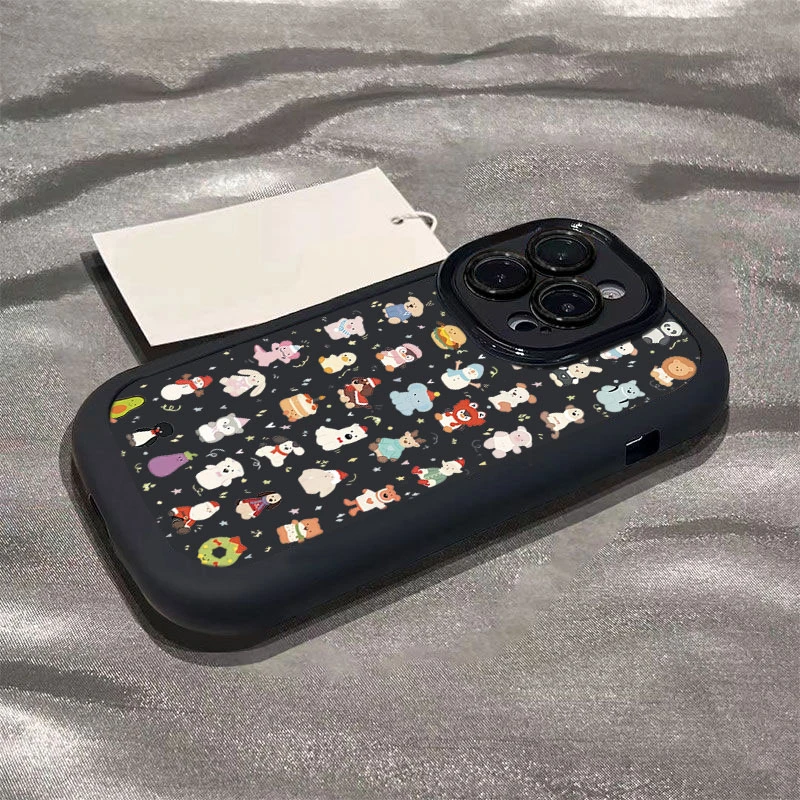 满屏小动物苹果14promax手机壳iphone15全包11硅胶13pro高级12p软
