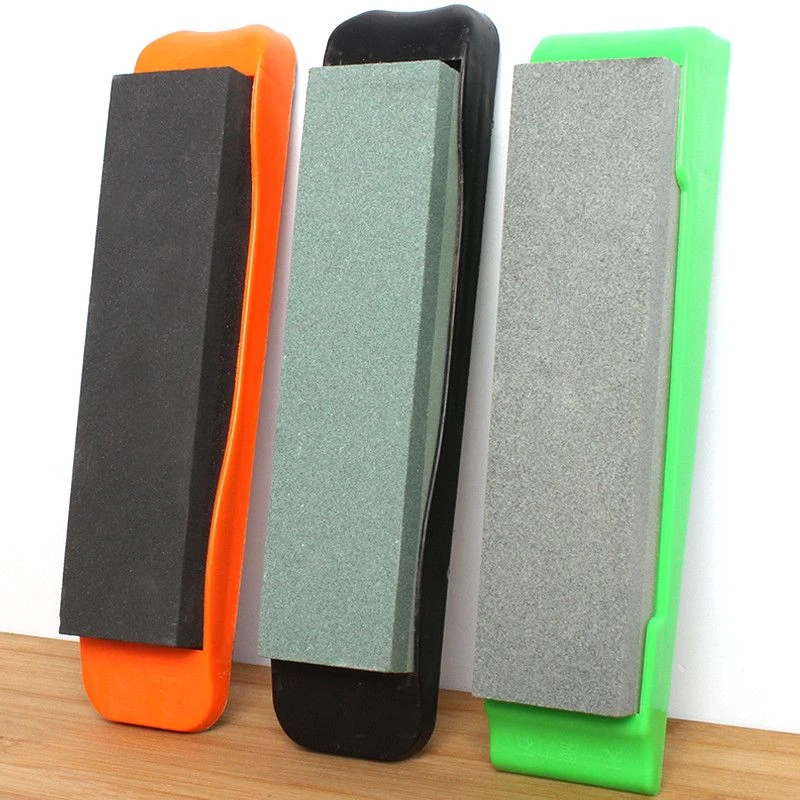 家用大号双面磨刀石厨房精细带底座开刃天然超小号油石磨菜刀器