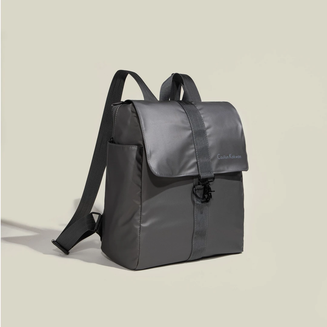 香槟色Cauliun Kakwon时尚双肩背包男女轻便简约大容量防水旅行包