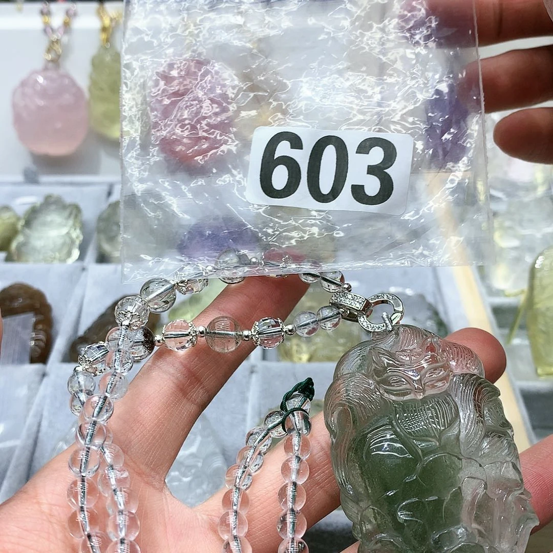 水晶颈饰未镶嵌挂件