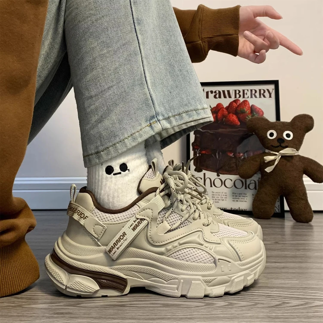 回力休闲老爹鞋女2023秋冬新款百搭厚底鞋子软底原创小众运动鞋女