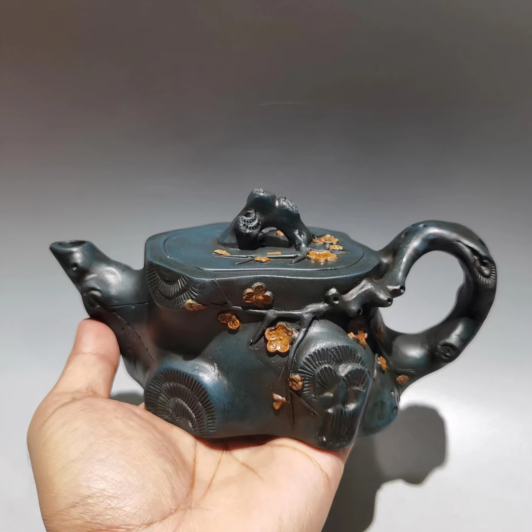 时大彬绿泥树桩紫砂壶纯手工大容量精美茶壶泡茶专用大号家用