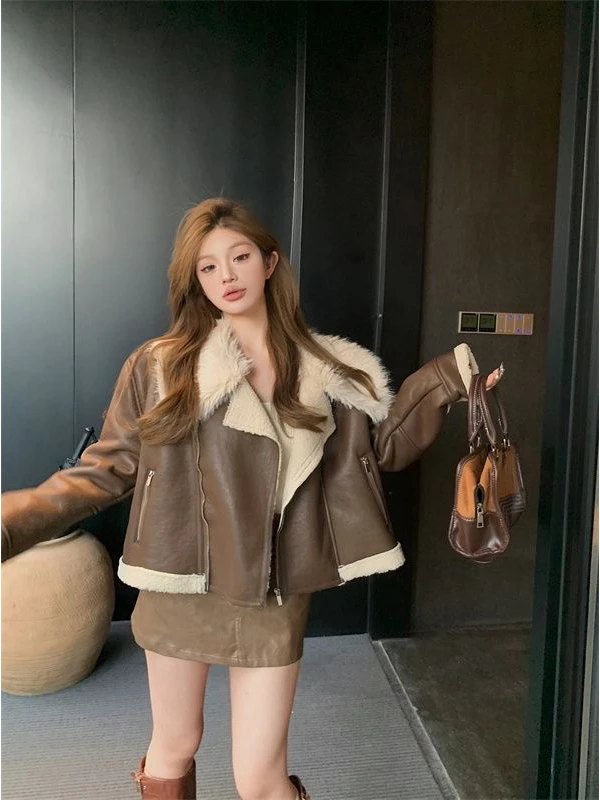 HENIMAN/恒依曼复合皮毛一体加厚百搭高级感外套 S0135