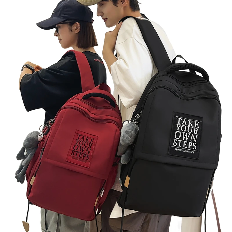 美式潮牌双肩包男款新款大学生书包女高中生初中生大容量旅行背包