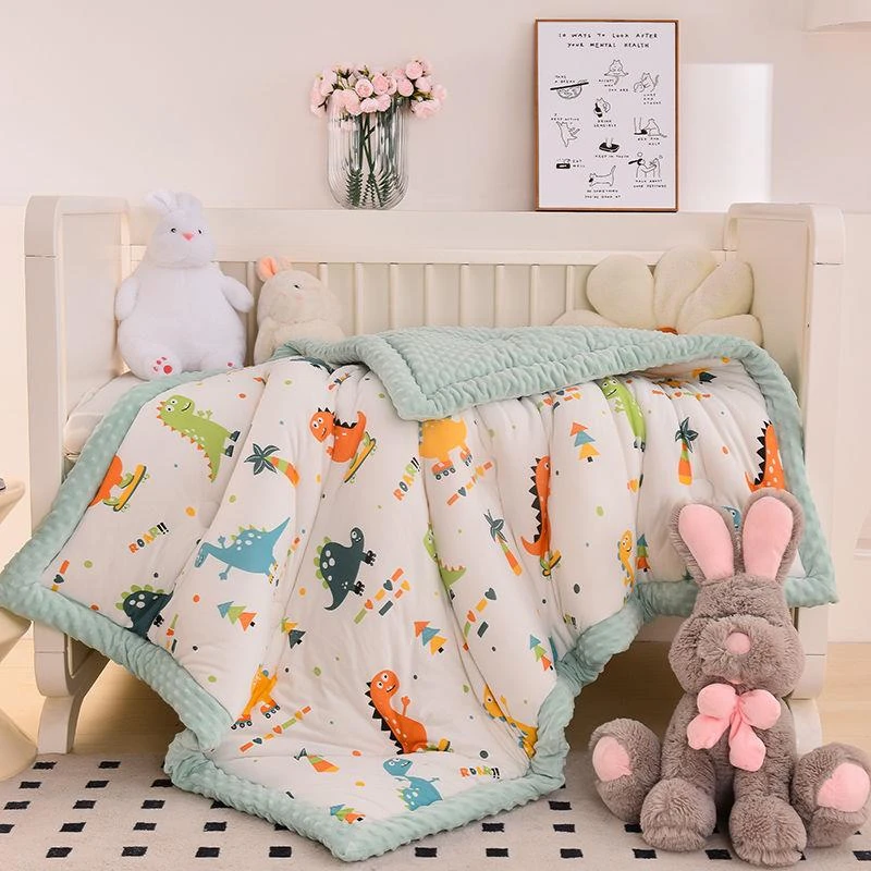 A类针织棉婴儿被子豆豆被儿童冬被冬季幼儿园小被子棉被春秋被芯